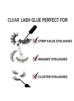 COCOHEDY Transparent Eyelash Glue for False Eyelashes Strongly Shaped Waterproof Eyelash Glue Adhesive Strip Eyelash Glue Latex Free for Sensitive Eyes 7.5g  - Image 3
