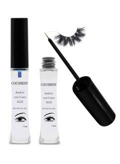 COCOHEDY Transparent Eyelash Glue for False Eyelashes Strongly Shaped Waterproof Eyelash Glue Adhesive Strip Eyelash Glue Latex Free for Sensitive Eyes 7.5g  - Image 1