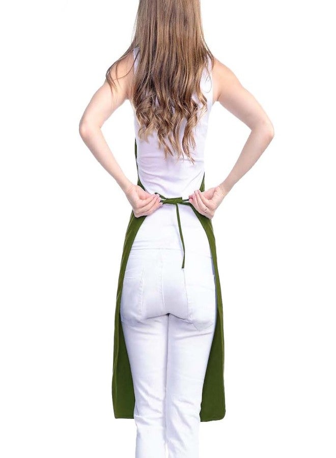 ذيس وير أفضل هدية للأم من ThisWear، مريلة قابلة للتعديل بجيبين، لون أخضر عسكري. - Image 5