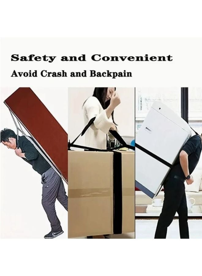 Orange Heavy Duty Moving Straps 2pcs Furniture Lifting Slings With Handles And Gloves - Image 3