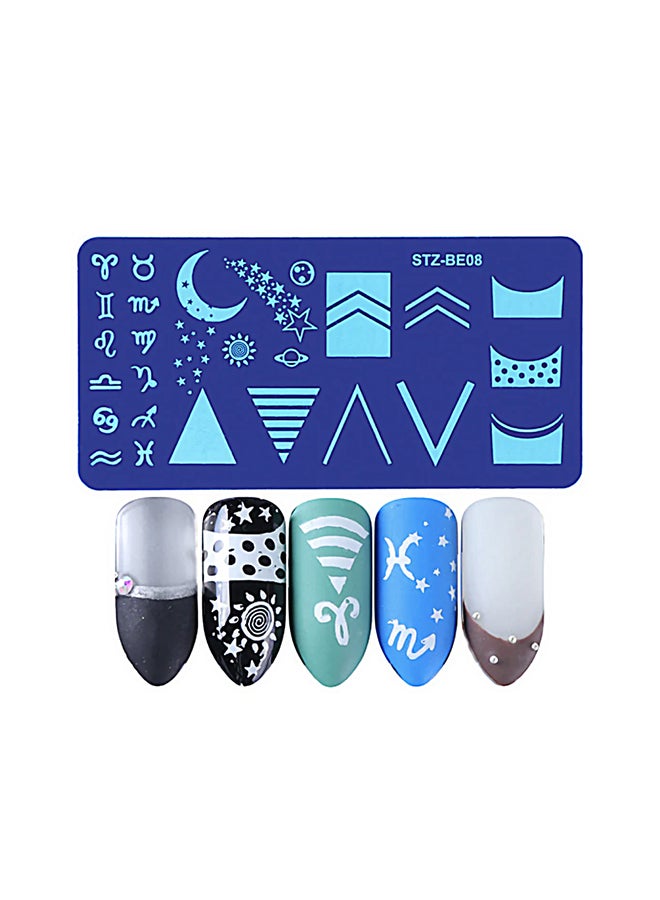 Nail Plates Nail Stamp Templates Metal Manicure Stencils Nail Art Stamping Image Plates for Nail Salon DIY Decoration MEDIUM NSP STZBE08