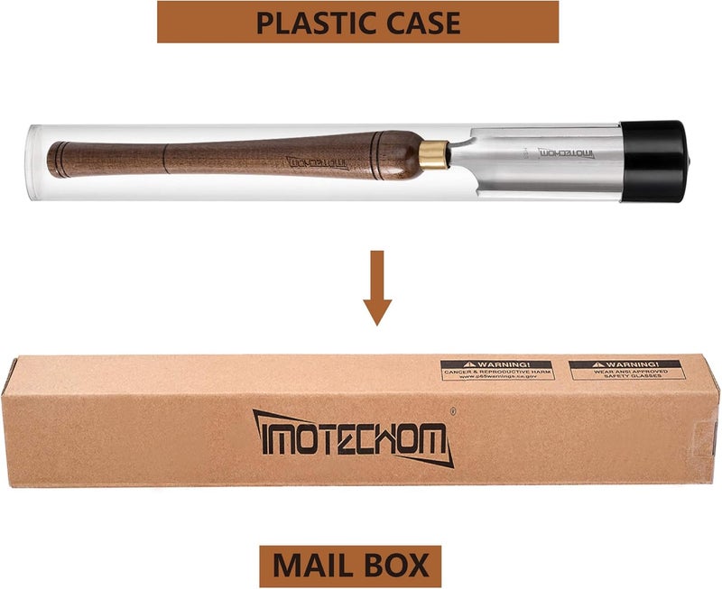 IMOTECHOM 2-Inches HSS Roughing Gouge Lathe Chisel Wood Turning Tools with Round Plastic Box and Hanging Bag - Image 5