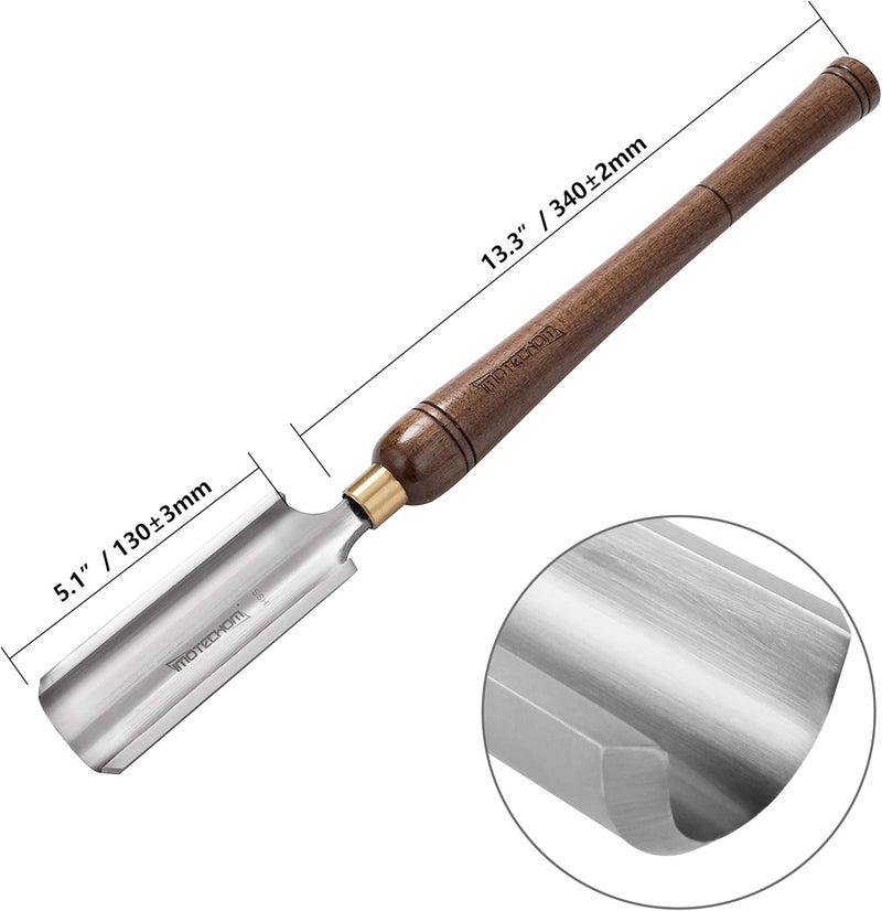 IMOTECHOM 2-Inches HSS Roughing Gouge Lathe Chisel Wood Turning Tools with Round Plastic Box and Hanging Bag - Image 2