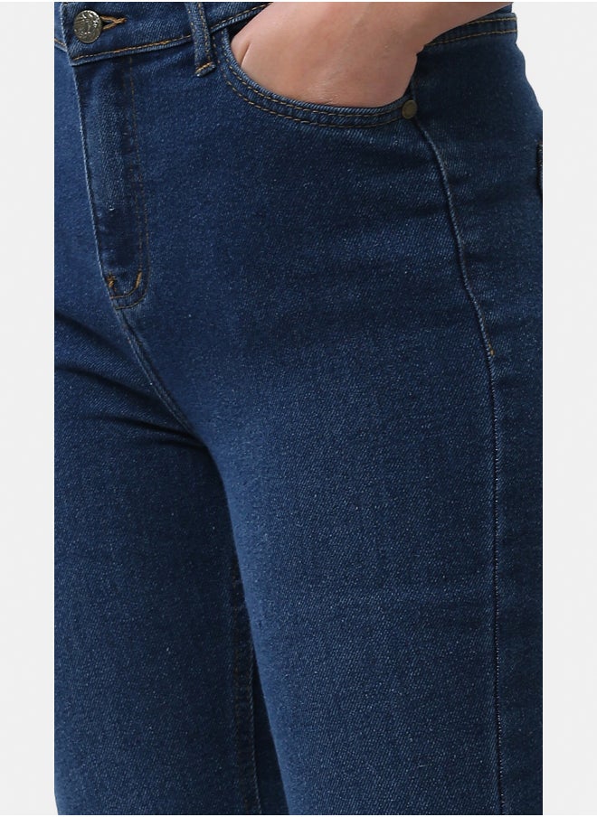 RAVIN - Solid Casual Flare Jeans - Image 1