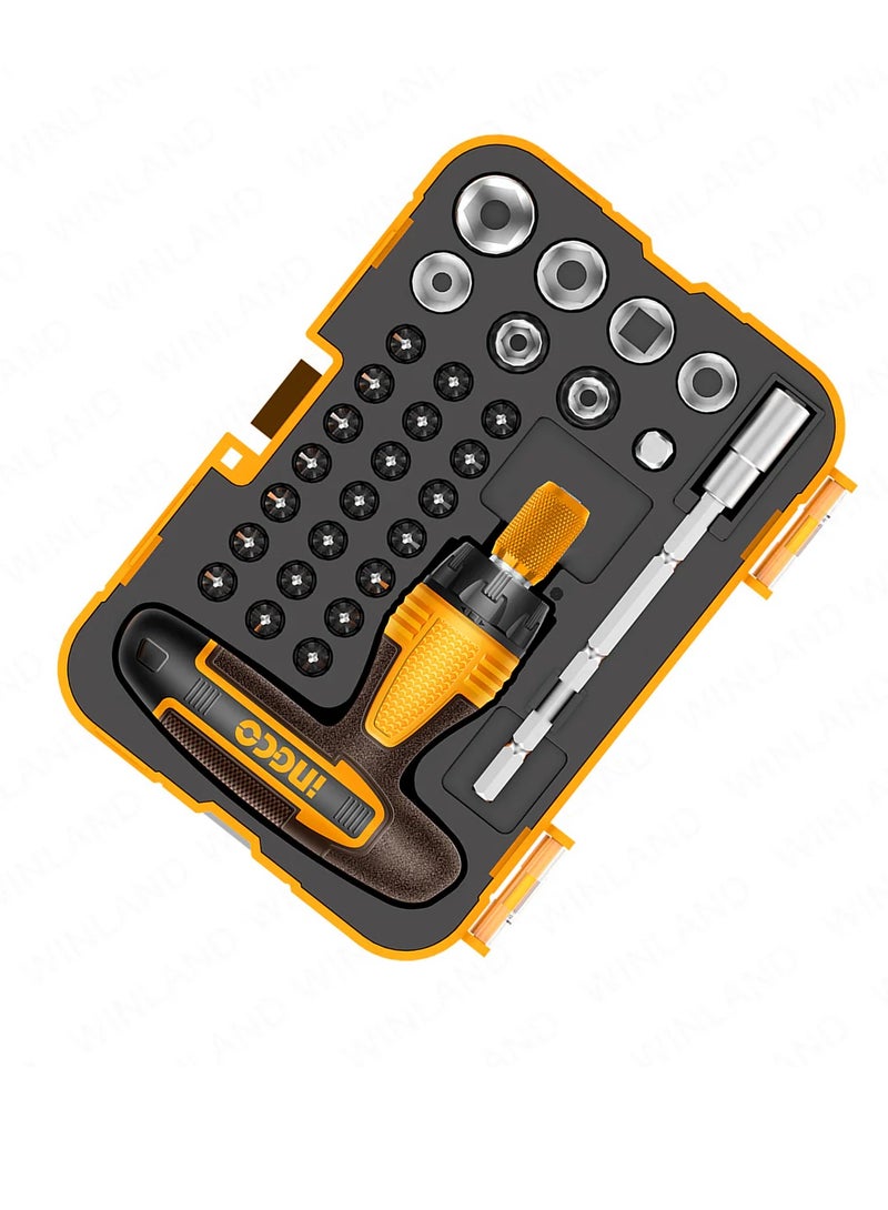 إنجكو مجموعة مفكات براغي بمقبض T من INGCO، 31 قطعة - HKSDB0318 - Image 3