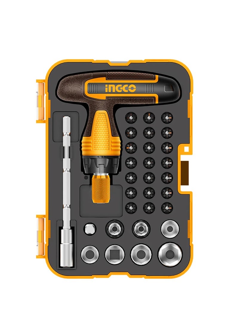 إنجكو مجموعة مفكات براغي بمقبض T من INGCO، 31 قطعة - HKSDB0318 - Image 1