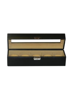 Laveri Watch Box for Men Women (05 Slots), Premium  Leather Watch Case  Organizer with Lock, Removable Pillow