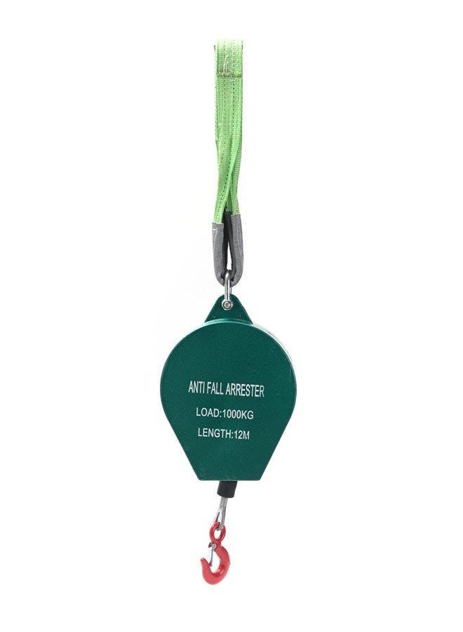 LAWAZIM 40ft Double Lock Self-Retractable Fall Arrester - Industrial Safety Lifeline Fall Protection System with Tripod and Lanyard for Construction, Roofing, Scaffolding, and Height Work - 1000kg 12m - Image 1