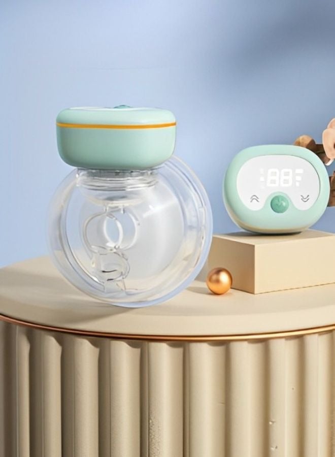 ألتوموم مضخة يمكن ارتداؤها، مضخة رضاعة كهربائية بشاشة رقمية، تصميم مضاد للانعكاس، صغيرة خفيفة الوزن، بدون استخدام اليدين وتشغيل بسيط، بطارية 1500 مللي أمبير في الساعة، 3 أوضاع و9 تروس 129 × 118 × 117 ملم - Image 1