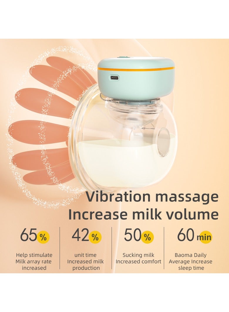 ألتوموم مضخة يمكن ارتداؤها، مضخة رضاعة كهربائية بشاشة رقمية، تصميم مضاد للانعكاس، صغيرة خفيفة الوزن، بدون استخدام اليدين وتشغيل بسيط، بطارية 1500 مللي أمبير في الساعة، 3 أوضاع و9 تروس 129 × 118 × 117 ملم - Image 4
