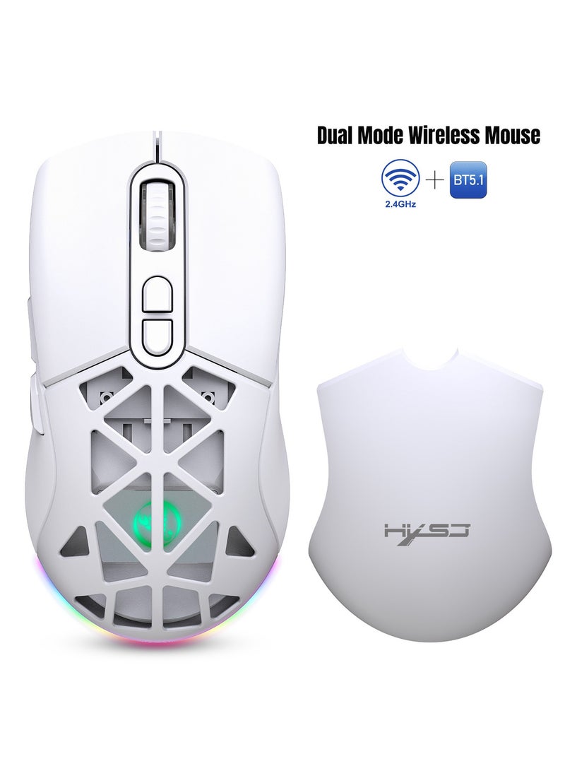 HXSJ T28 RGB Lighting 2.4G Wireless BT5.1 Wireless Gaming Mouse With USB Receiver - Image 1