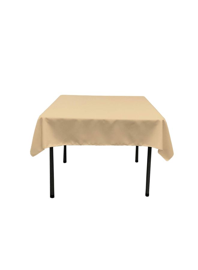 لا لينين مفرش طاولة عصري وأنيق من البوليستر كاكي 58 x 58بوصة - Image 1