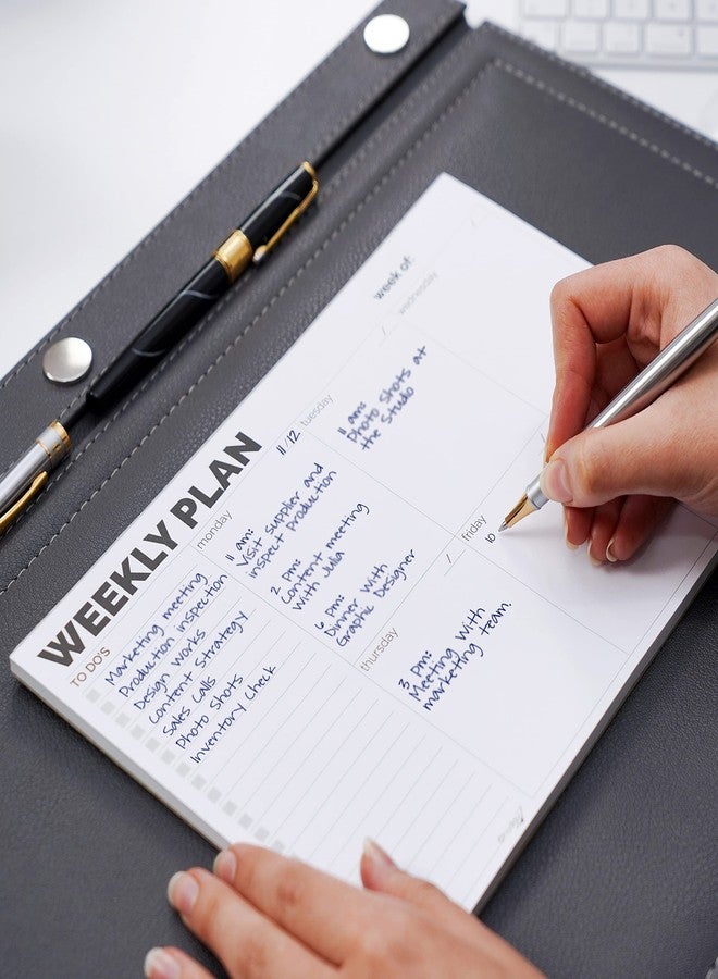 HADIGU مفكرة هاديجو الأسبوعية، مفكرة مكتبية أسبوعية قابلة للتمزيق وغير مؤرخة، مخطط تقويم أسبوعي، مخطط قائمة مهام أسبوعية، منظم تخطيط العمل، مخطط جدول زمني، مفكرة قائمة مهام أسبوعية - Image 2