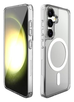 for Samsung Galaxy S24 Plus Clear Case Compatible with MagSafe, Crystal Clear Slim Fit Thin TPU Bumper Hard PC Back Phone Cover for Galaxy S24 Plus 6.7inch(Clear)