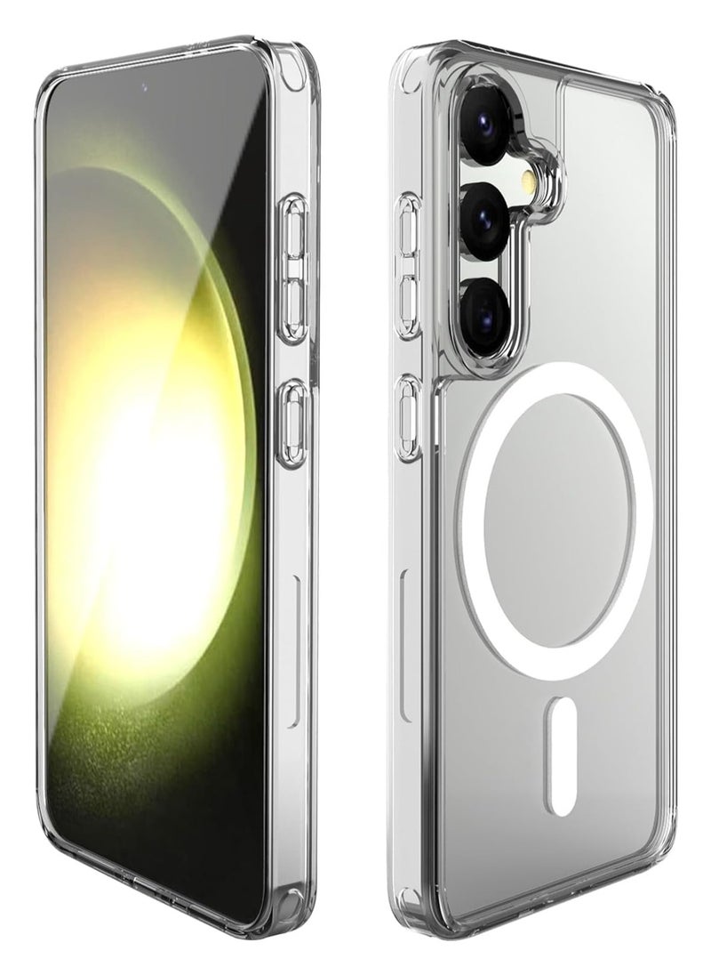 Case - for Samsung Galaxy S24 Plus Clear Case Compatible with MagSafe, Crystal Clear Slim Fit Thin TPU Bumper Hard PC Back Phone Cover for Galaxy S24 Plus 6.7inch(Clear) - Image 1