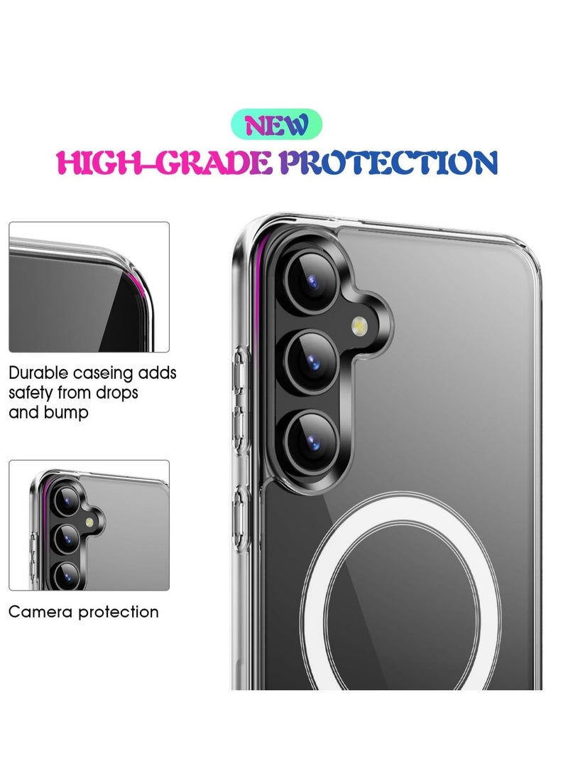 Case - for Samsung Galaxy S24 Plus Clear Case Compatible with MagSafe, Crystal Clear Slim Fit Thin TPU Bumper Hard PC Back Phone Cover for Galaxy S24 Plus 6.7inch(Clear) - Image 1