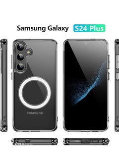 Case for Samsung Galaxy S24 Plus Clear Case Compatible with MagSafe, Crystal Clear Slim Fit Thin TPU Bumper Hard PC Back Phone Cover for Galaxy S24 Plus 6.7inch(Clear)  - Image 2