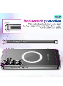 Case for Samsung Galaxy S24 Plus Clear Case Compatible with MagSafe, Crystal Clear Slim Fit Thin TPU Bumper Hard PC Back Phone Cover for Galaxy S24 Plus 6.7inch(Clear)  - Image 3