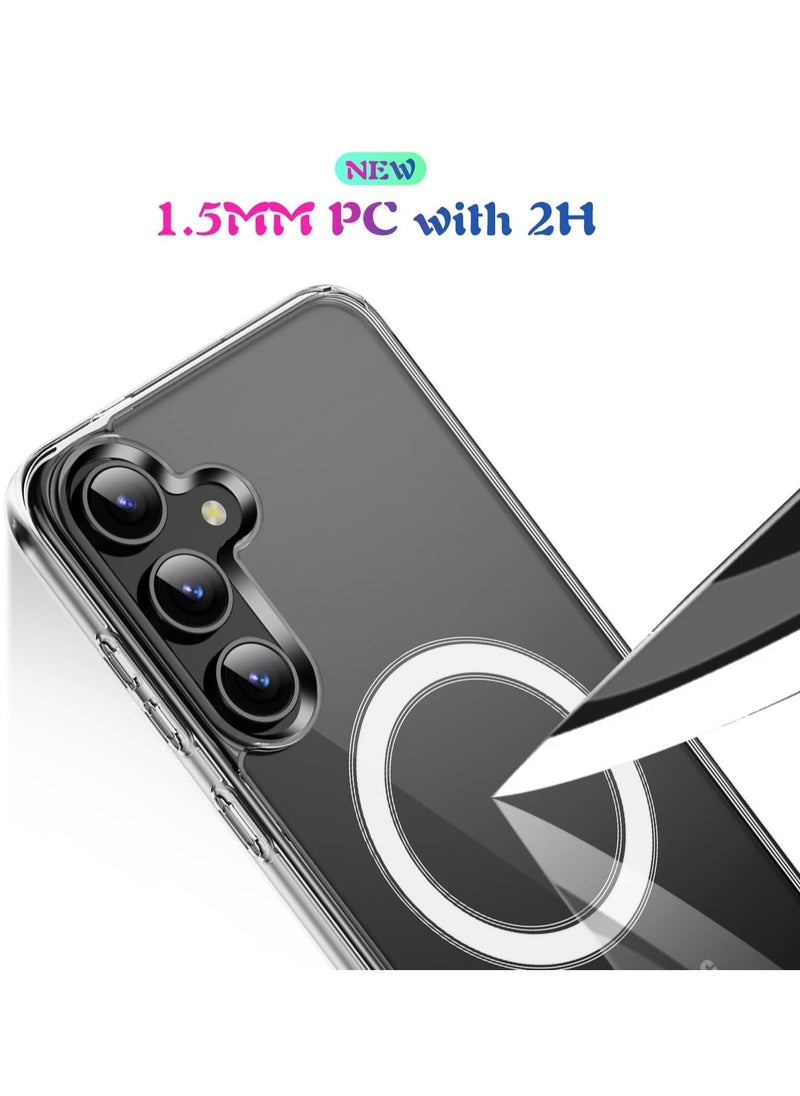 Case - for Samsung Galaxy S24 Plus Clear Case Compatible with MagSafe, Crystal Clear Slim Fit Thin TPU Bumper Hard PC Back Phone Cover for Galaxy S24 Plus 6.7inch(Clear) - Image 1