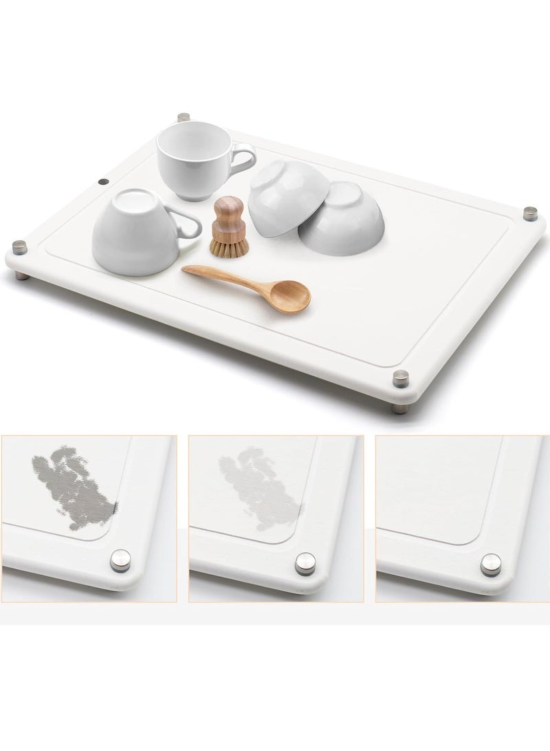 Diatomite Hardboard Kitchen Drain Mat - Ultra - Fast Absorption Tray for Sink Area and Dish Drying - Image 2