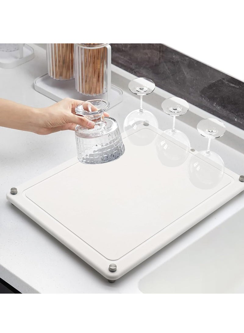Diatomite Hardboard Kitchen Drain Mat - Ultra - Fast Absorption Tray for Sink Area and Dish Drying - Image 5
