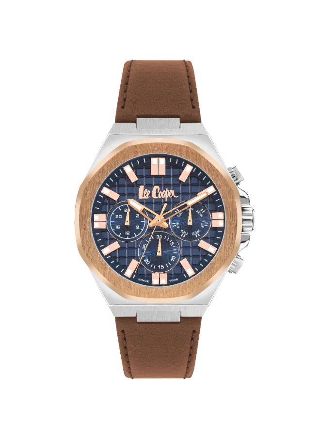 Lee Cooper Men's Leather Multi Function Watch LC07983.594 - 46 mm