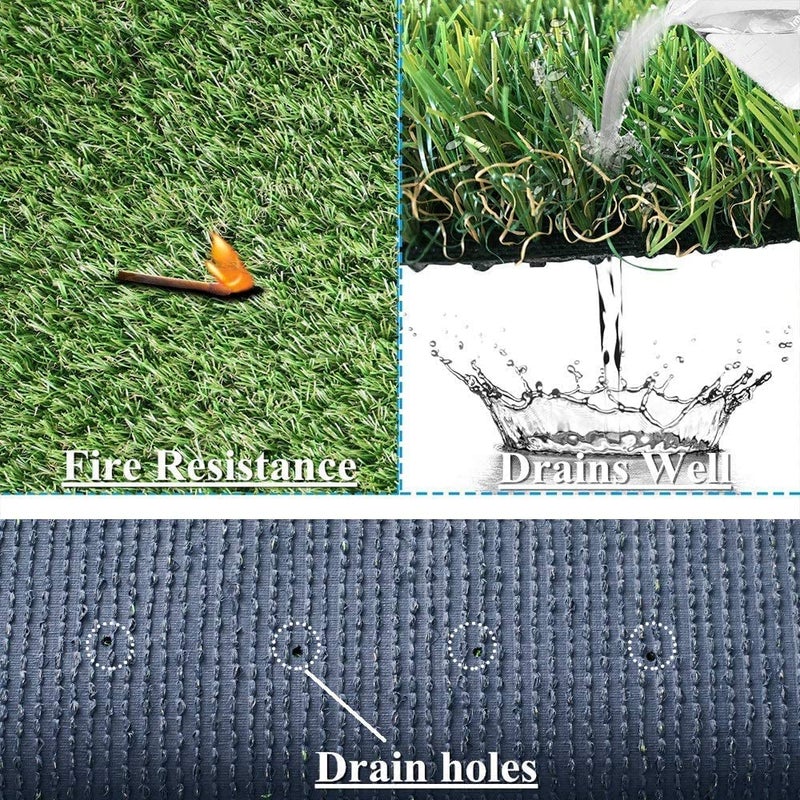 TIB 35 MM High Density Artificial Grass Carpet | Artificial Grass Mat for Balcony, Garden, Lawn - Green Grass Carpet for Balcony, (2 X 3 Feet) - Image 5