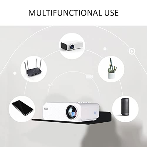 OLizee Drill-Free Wall Mount Floating Display Shelf with Cable Hole Baby Monitor Projector Wall Shelf Video Camera Storage WiFi Router Smart Speaker - Image 2