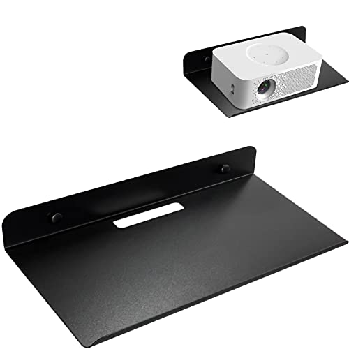 OLizee Drill-Free Wall Mount Floating Display Shelf with Cable Hole Baby Monitor Projector Wall Shelf Video Camera Storage WiFi Router Smart Speaker - Image 1