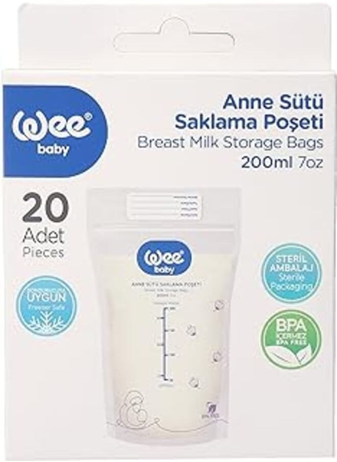 Wee baby Wee Baby Breast Milk Storage Bags 20 bags 200ml (558) 