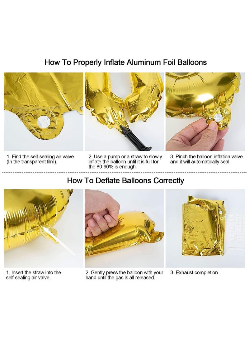 Goldedge Goldedge Number 6, 32 Inch Number Balloons Foil Gold - Glamorous Party Decorations for Birthdays, Anniversaries, and Special Events  - Image 3