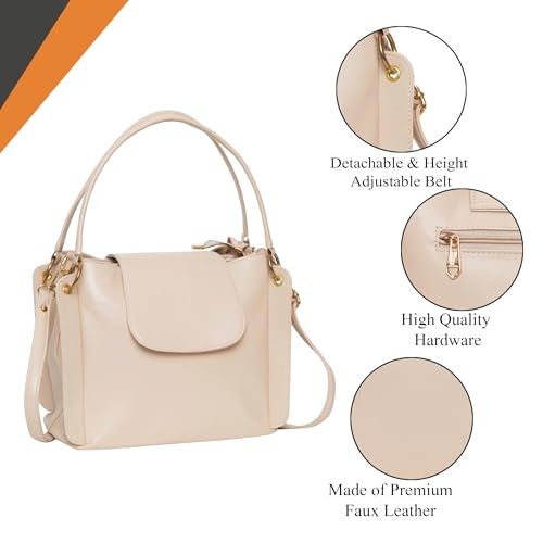 ADISA Shoulder Handbag for Women - Stylish Crossbody Bag with Sling Belt, Ladies' Purse with Top Zipper Closure, Gift for Women and Girls (AD4055) - Image 3