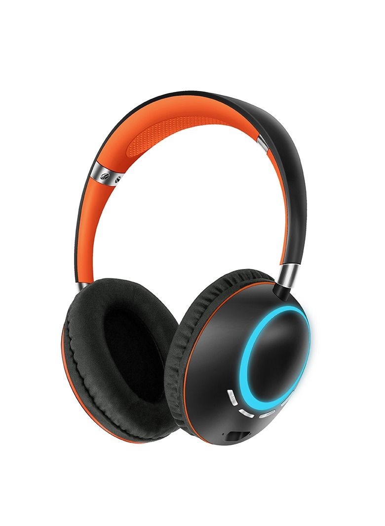 GULFLINK 400mah Bluetooth Wireless Headphones for Teens Adults Orange - Image 1