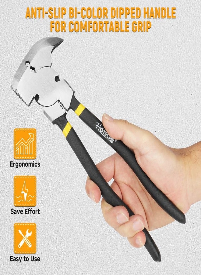 Hoteche 10.5 Inch Fencing Pliers Cr-V Steel Multi-Purpose Fence Tool Heavy Duty Hammerhead Pliers - Image 5