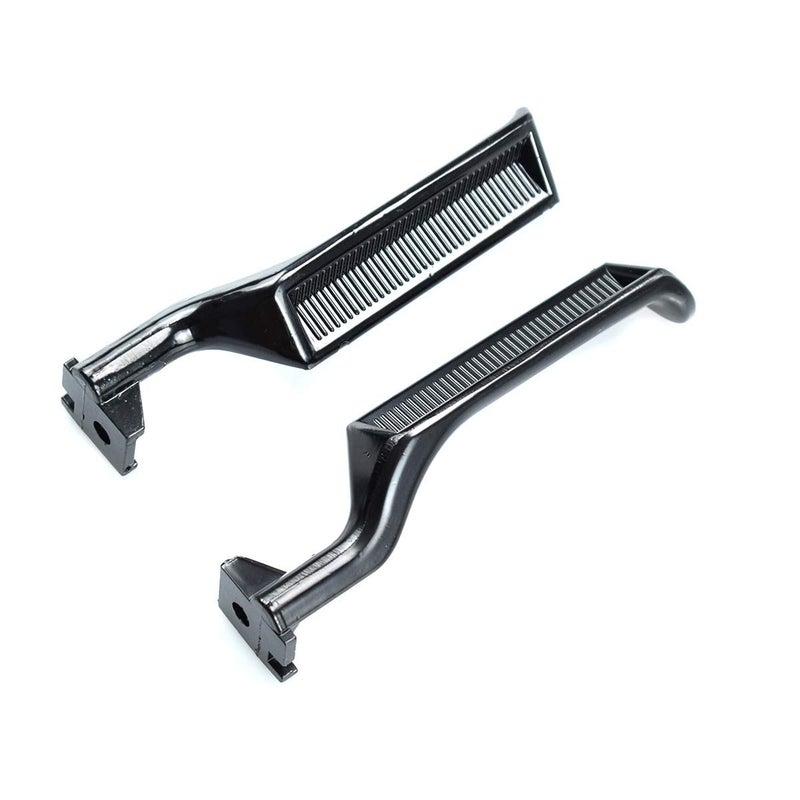YMHHefy Black Interior Metal Door Handle Front Left Driver Passenger Compatible with 19871996 Ford Bronco F150 F250 F350 F53 F59 F800 E7TZ1522601A E7TZ1522600A 77177 77178 2Pcs