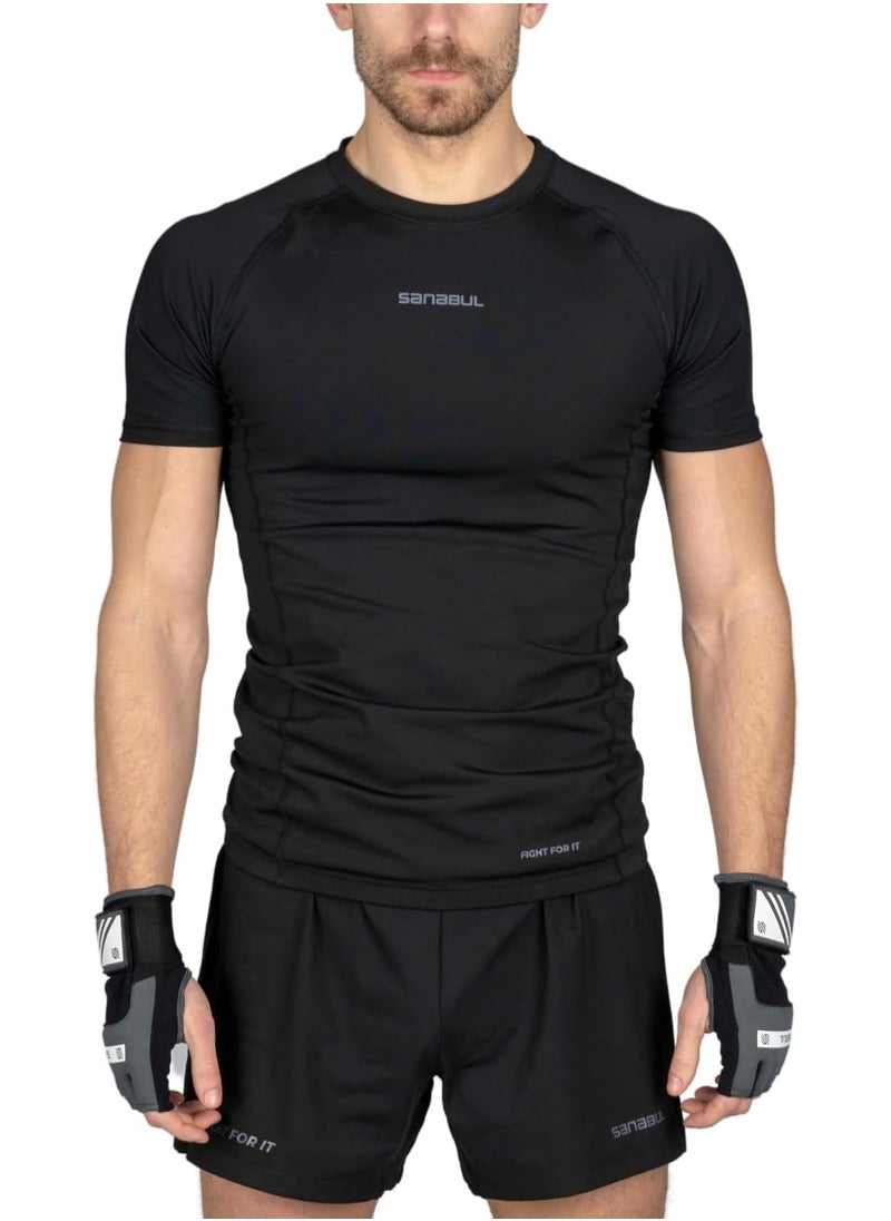 Sanabul  - Gel Hand Wraps for Boxing Gloves | MMA Muay Thai Kick Boxing Quick Wraps for Men & Women | Inner Boxing Hand Wrap for Gloves | Padded Knuckle Wrist Wrap (Charcoal Grey/White) - Image 1