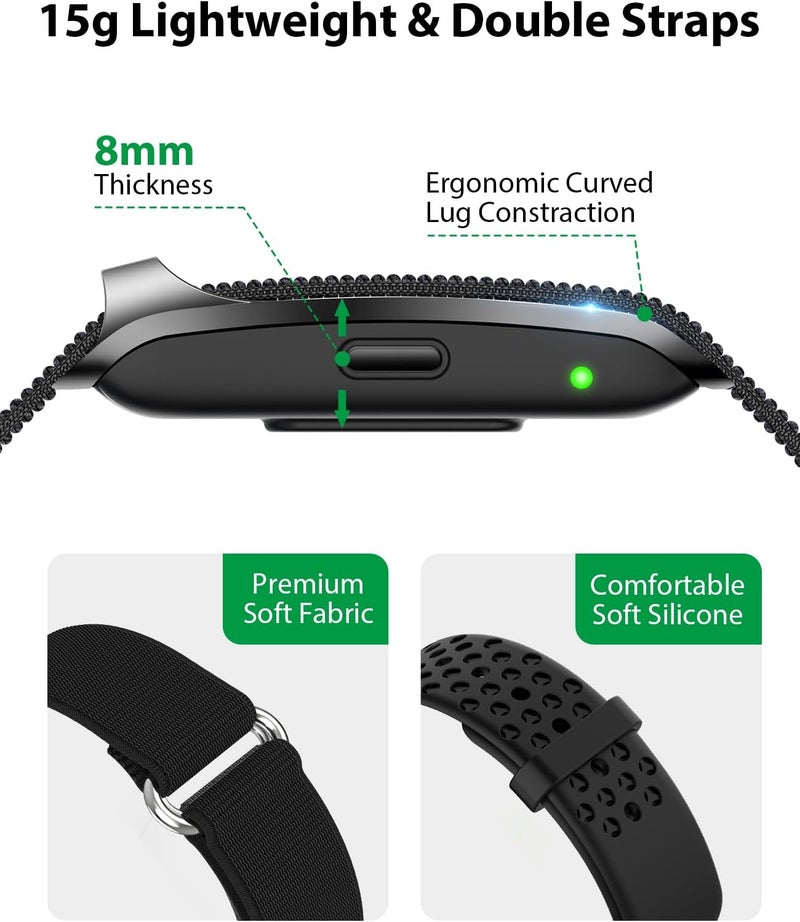 Smart Bracelet, Wearable Activity & Fitness Tracker Band, 24H Sleep Tracker, All-Day Continuous Heart Rate Blood Pressure Stress HRV Monitor, 120+ Sport Modes Smart Wristband with Free APP 2 Bands - Image 5