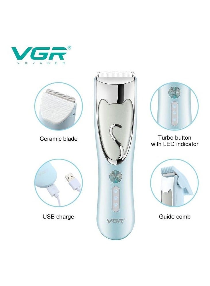 VGR V-203 Professional Dog Clippers 2 Speeds Low Noise High Power Dog Trimmer for Small Large Dogs Cats Pets with Thick and Heavy Coats IPX7 Waterproof 150 Runtime - Image 4