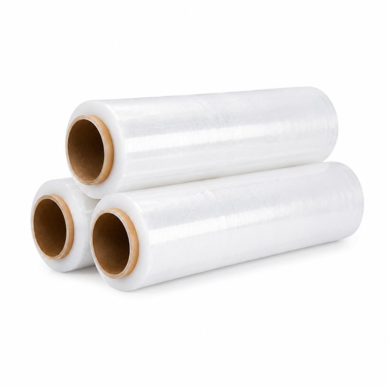 various Transparent Film for Plastic Packaging 50 cm x 200 m, 23 Microns, Industrial Stretch Resistance, Transparent Adhesion, Wrap for Moving, Pallets. (Roll 3, Transparent Film) - Image 1