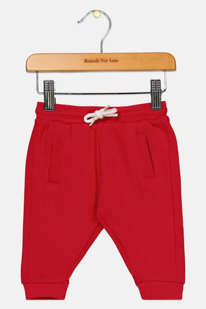 Overkids Toddlers Boy Solid Sweatpants, Red - Image 2