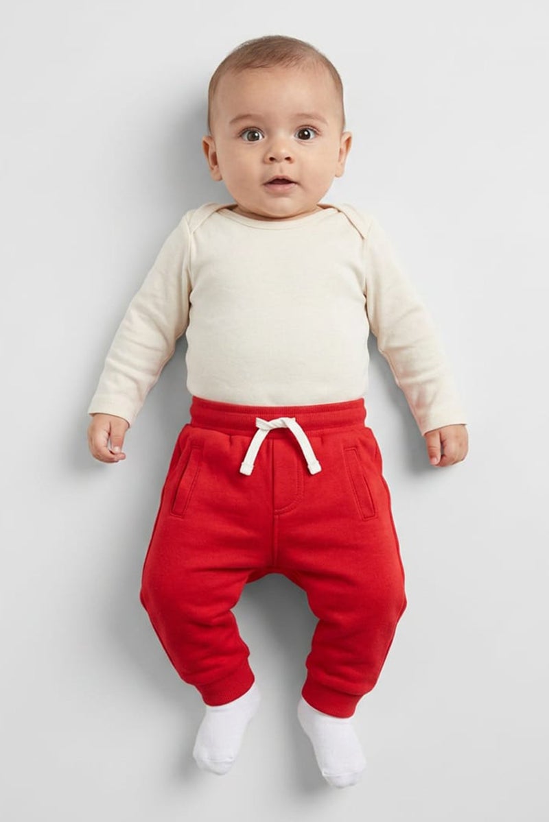 Overkids Toddlers Boy Solid Sweatpants, Red - Image 1