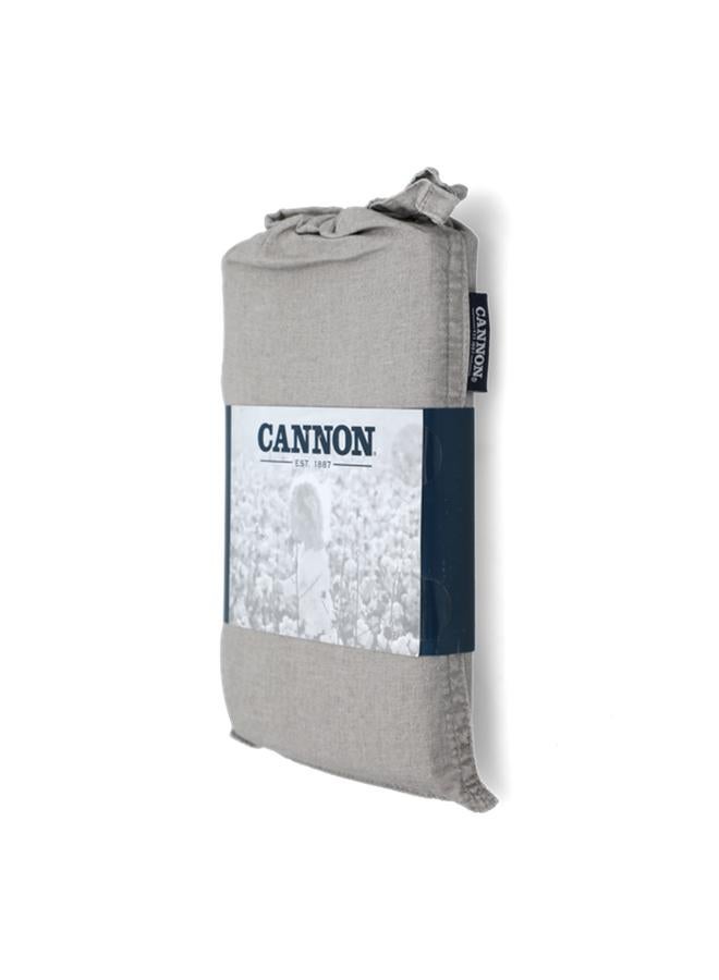 Cannon 2-Piece Stone Washed Premium Cotton Pillow Case Set Grey Cn Pcq2Pcsw-Gryd - Image 2