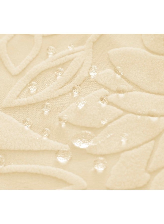 House of Quirk Universal Jacquard Waterproof Camellia Fabric Sofa Cover Soft Touching Cover for Couch Flexible Stretch Sofa Slipcover (One Seater, Beige) - Image 5