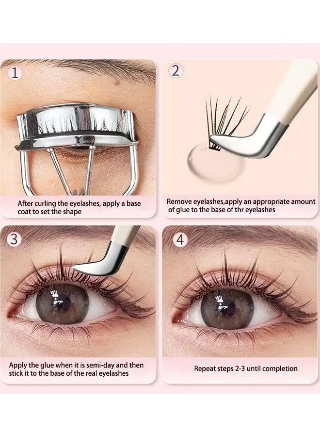Set of 4 Straight Lash Tweezers for Eyelash Extensions - Pointed Tweezers, Anti-Rust, Stainless Steel Isolation Lash Supplies - Image 4