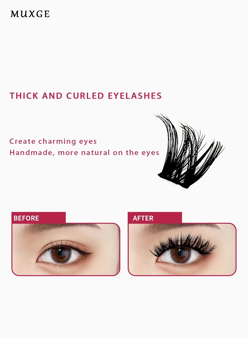 MUXGE Voluminous Floral Curl 40-Cluster False Eyelashes – Naturally Thick for Enchanting Eyes - Image 3