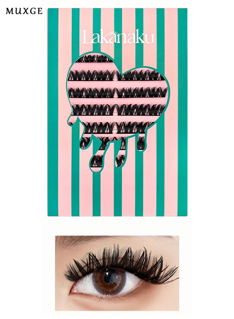 MUXGE Voluminous Floral Curl 40-Cluster False Eyelashes – Naturally Thick for Enchanting Eyes - Image 2