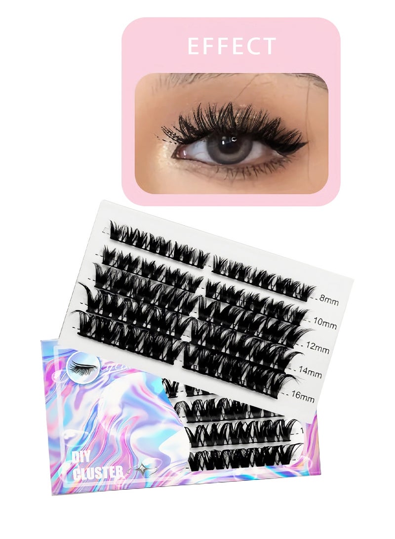 MUXGE Voluminous Floral Curl 40-Cluster False Eyelashes – Naturally Thick for Enchanting Eyes - Image 1