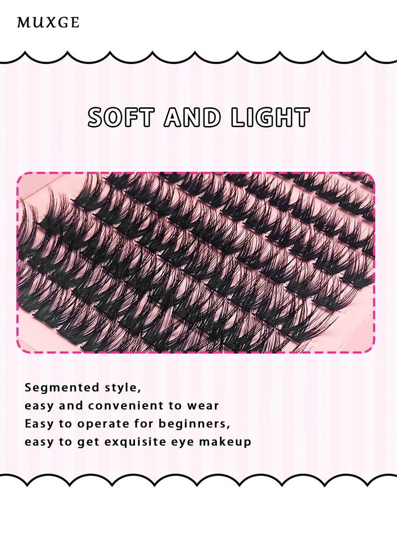 MUXGE Voluminous Floral Curl 40-Cluster False Eyelashes – Naturally Thick for Enchanting Eyes - Image 5