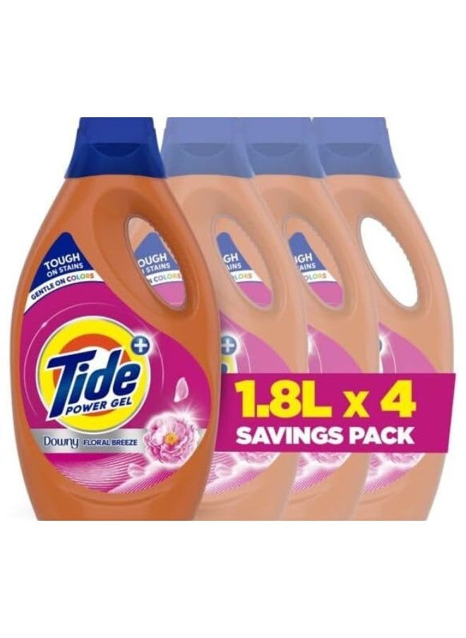 Tide Laundry Detergent Power Gel Floral Breeze 4 x 1.8L 