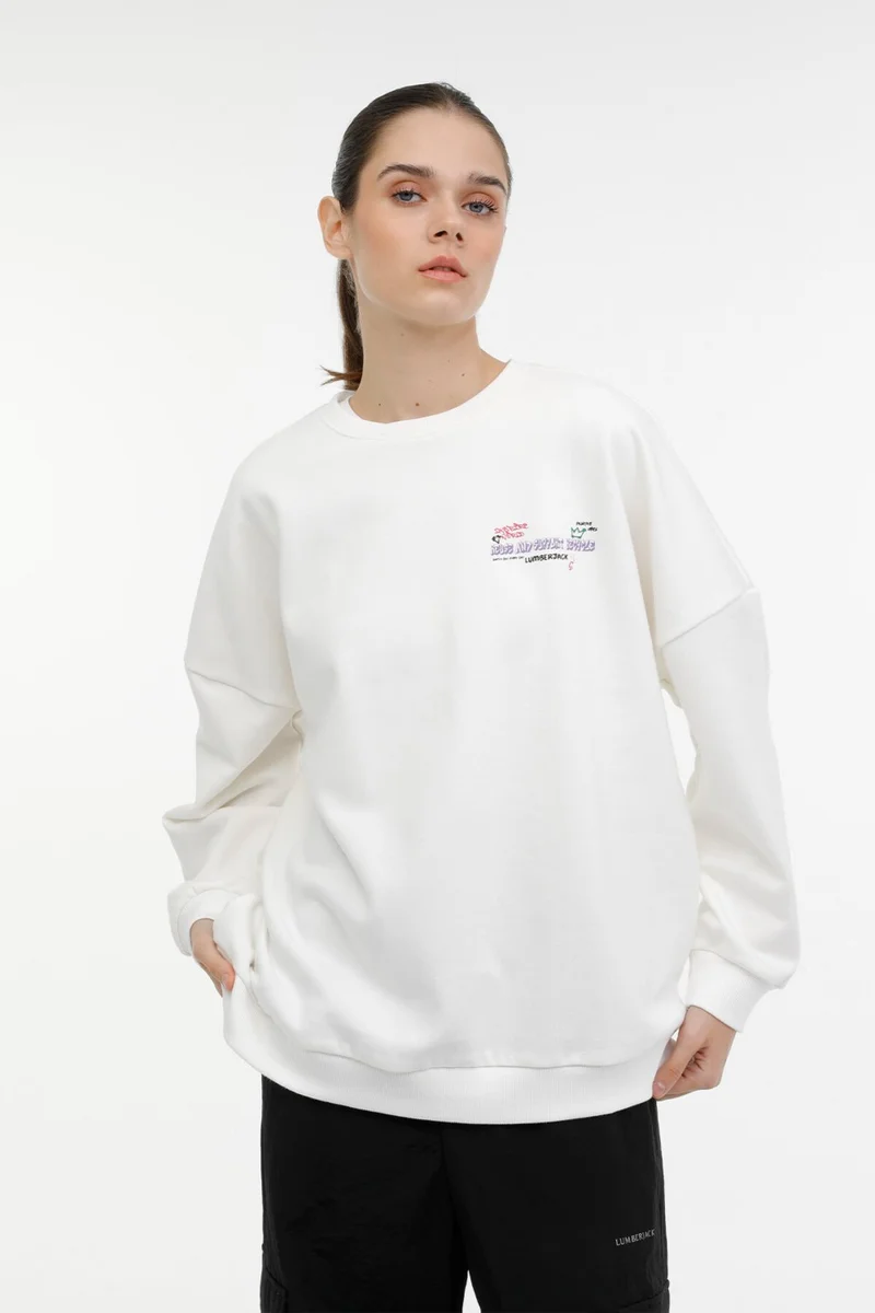 LUMBERJACK Wl Tina-B 16ES213 3pr Ecru Women's Sweatshirt